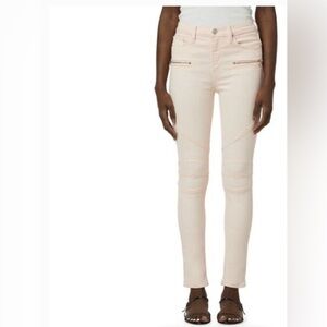 Hudson Barbara Jeans Women's 25 Super Skinny High Waist in Pearl Blush Pink